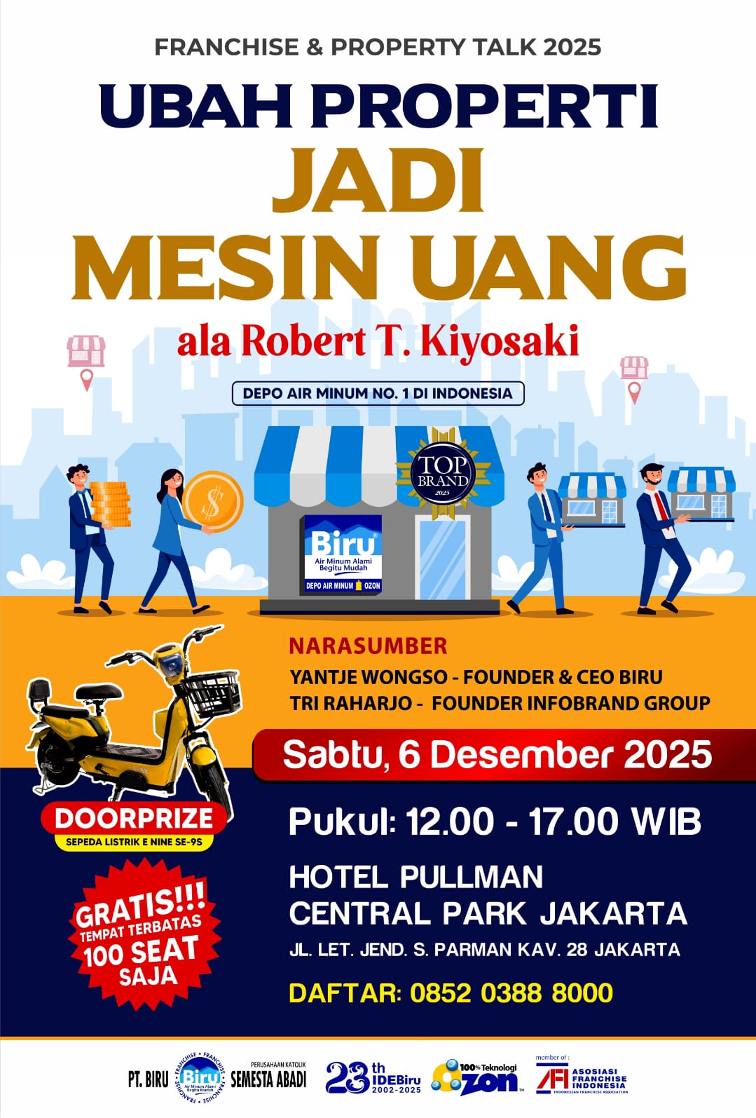 Ubah Properti Jadi Mesin Uang: BIRU Hadirkan Konsep “Double Deal” ala Robert T. Kiyosaki di Franchise & Property Talk 2025