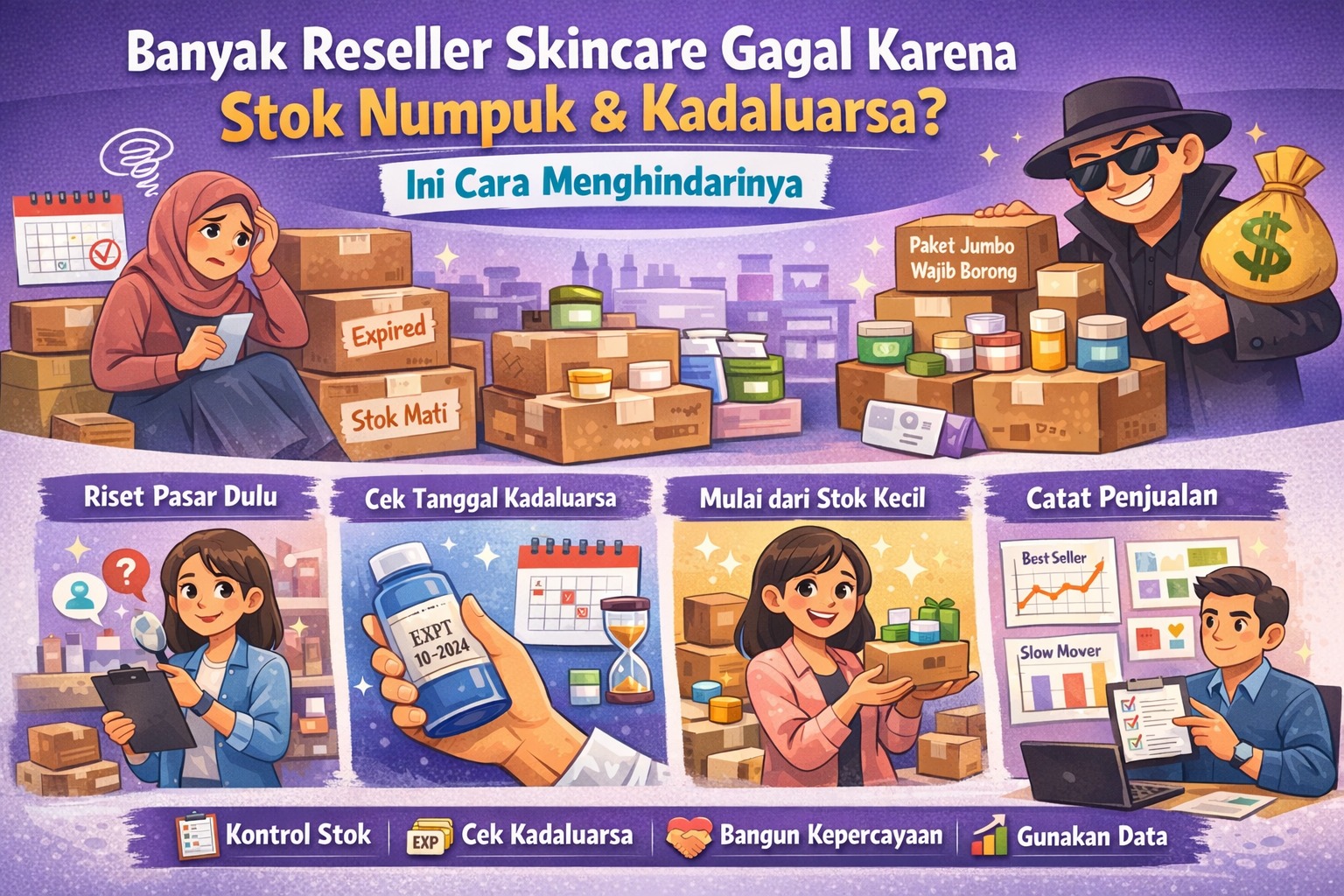 Banyak Reseller Skincare Gagal Karena Stok Numpuk & Kadaluarsa — Ini Cara Menghindarinya