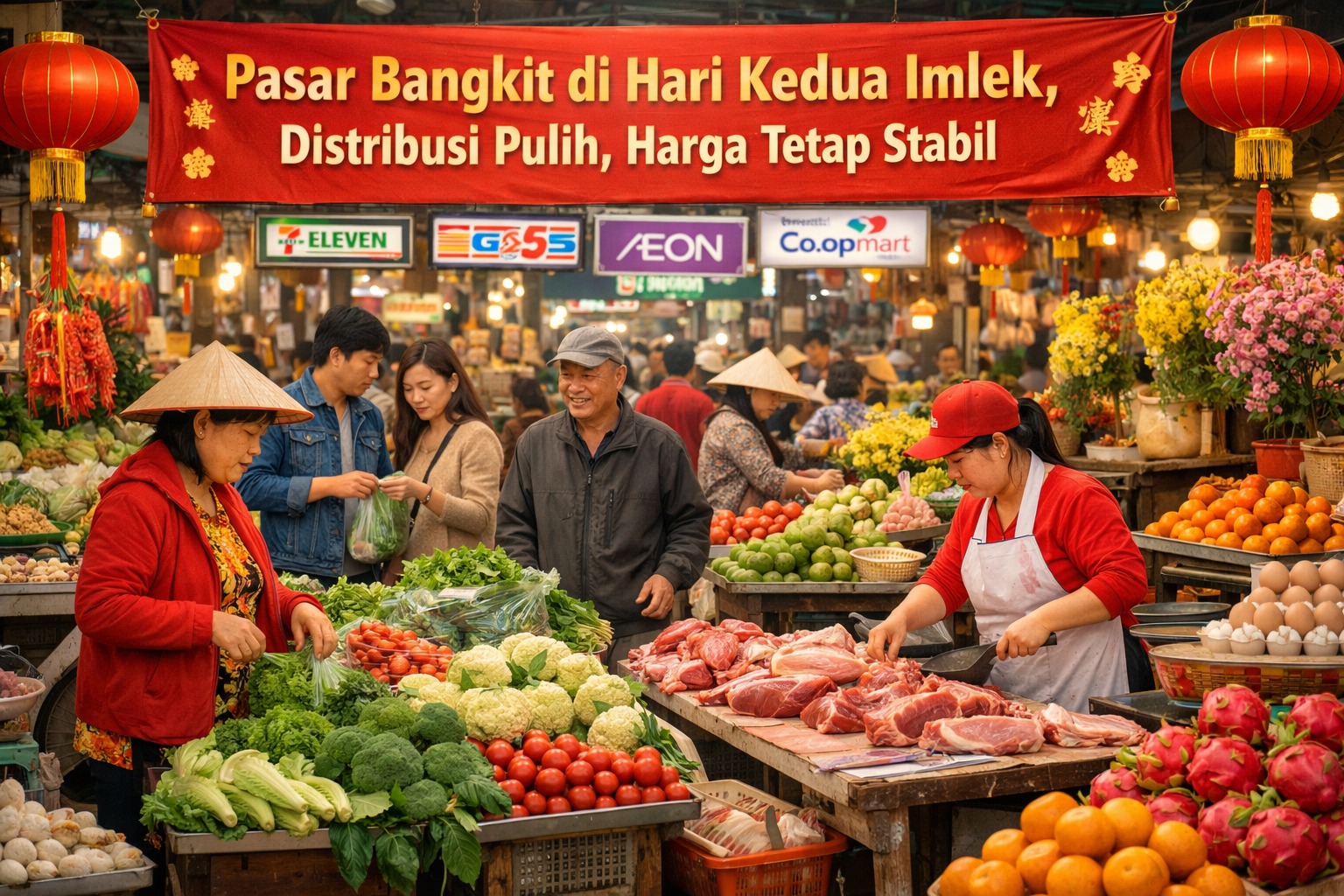 Pasar Bangkit di Hari Kedua Imlek, Distribusi Pulih Harga Tetap Stabil