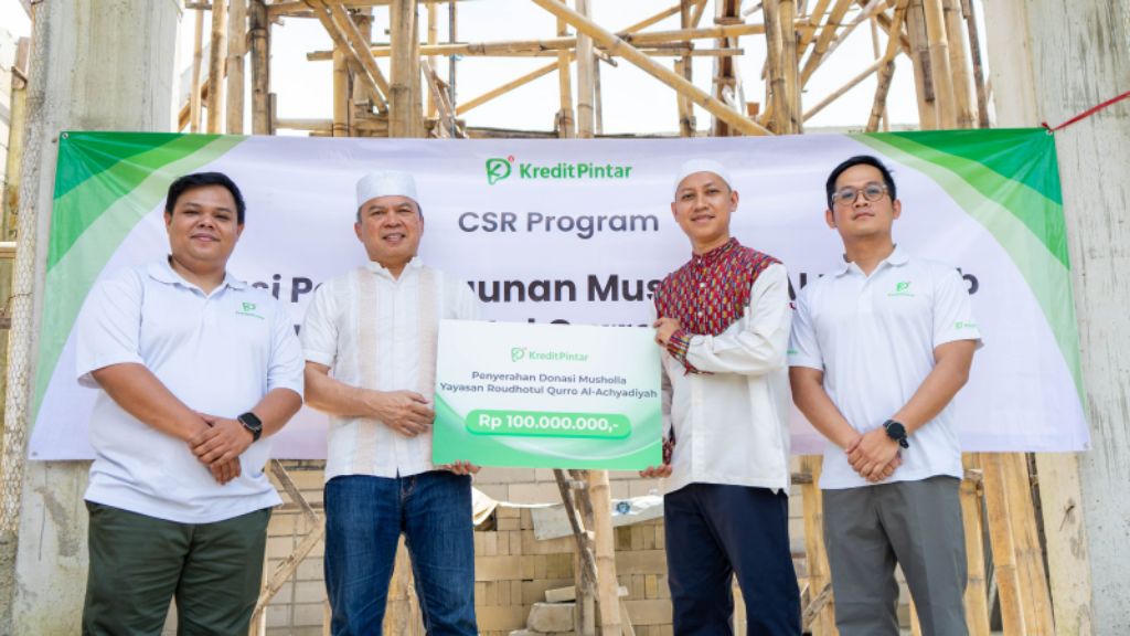 Kredit Pintar Salurkan Donasi Rp100 Juta untuk Pembangunan Musala Al Mahbub dan Majelis Quran di Tangerang