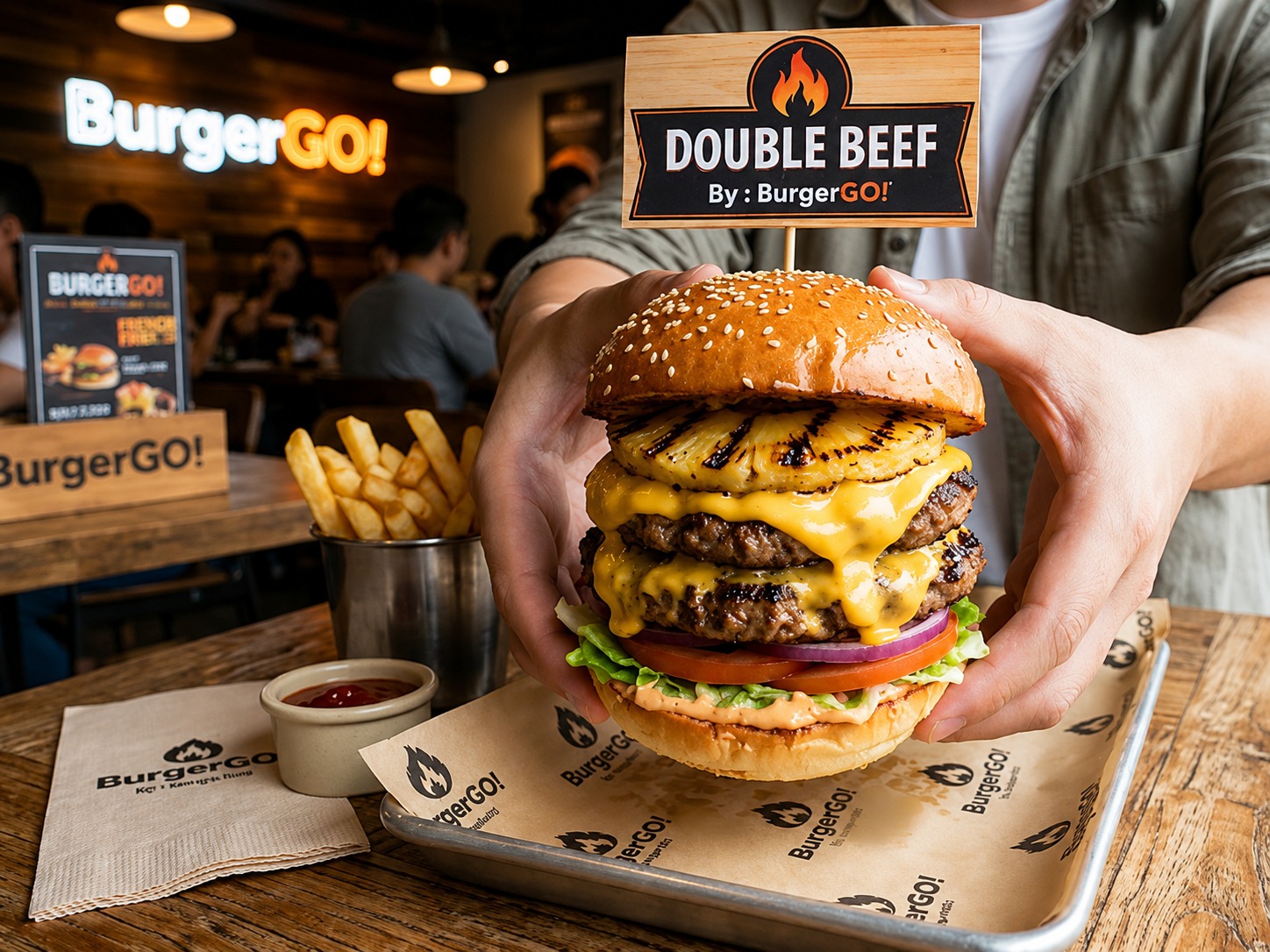 Burger GO! Hadirkan Peluang Kemitraan Burger dengan Konsep Unik Busanas Burger Sapi Nanas