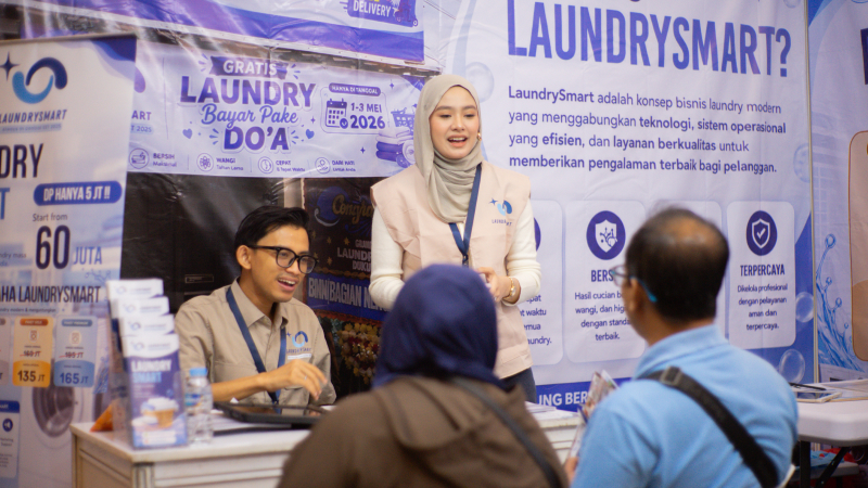 Laundrysmart Langsung Closing di Hari Pertama IBOS Expo 2026, Tawarkan Peluang Usaha Mulai Rp60 Juta